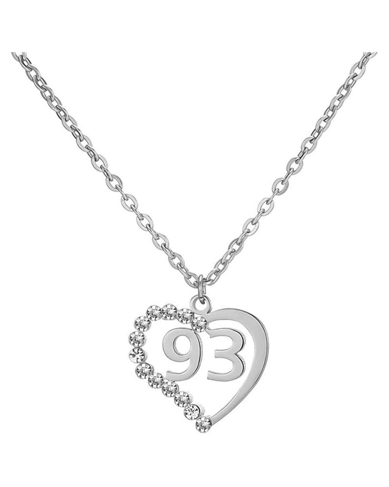 Stainless Steel Birth Year Number 10 to 99 Necklace Birthday Gift Anniversary Jewelry for Women 93 $13.03 Necklaces