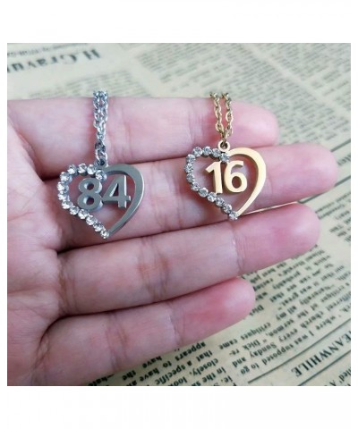 Stainless Steel Birth Year Number 10 to 99 Necklace Birthday Gift Anniversary Jewelry for Women 93 $13.03 Necklaces