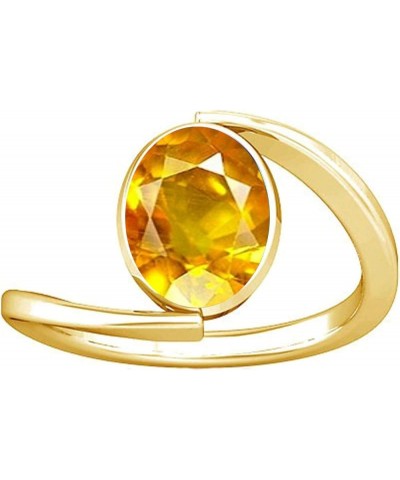 6.25-6.50 Carat Yellow Sapphire Pukhraj Gemstone Panchdhatu Ring For Women 3.75 $41.65 Rings