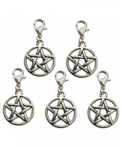 5pcs Pentagram Pentacle Star Clasp Clip on Charm, Pentagram Charms, Witch Jewelry $7.45 Bracelets