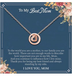 Mother Daughter Necklace, To My Mother Necklace from Daughter, To My Best Mom Necklace, Circle Heart Pendant Necklace Gift fo...