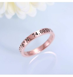 925 Sterling Silver Personalized Stacking Name Ring Silver/Gold/Rose Gold Customized 3 Fonts Engraved Date Year Stackable Rin...