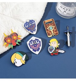 The Legend of Zeld Pins - Llink/Shield/Triangle Hyrule's Royal Crest Classic Brooches Game Ocarina of Time Breath of the Dese...