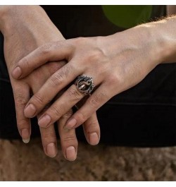 Men's Rings for Men Women Silver plated Brass Ductile Material Open Rings Adjustable Gifts for Boys Girls Dragon Sword Cthulh...