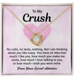 To My Crush Necklace For Women, You are Already You are Mine Girlfriend Love Knot Necklace, Gift For Soulmate On Birthday, Be...