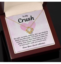 To My Crush Necklace For Women, You are Already You are Mine Girlfriend Love Knot Necklace, Gift For Soulmate On Birthday, Be...