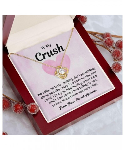 To My Crush Necklace For Women, You are Already You are Mine Girlfriend Love Knot Necklace, Gift For Soulmate On Birthday, Be...