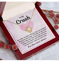 To My Crush Necklace For Women, You are Already You are Mine Girlfriend Love Knot Necklace, Gift For Soulmate On Birthday, Be...