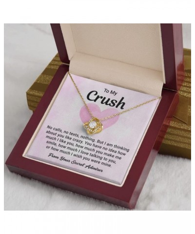 To My Crush Necklace For Women, You are Already You are Mine Girlfriend Love Knot Necklace, Gift For Soulmate On Birthday, Be...