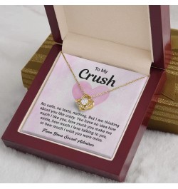 To My Crush Necklace For Women, You are Already You are Mine Girlfriend Love Knot Necklace, Gift For Soulmate On Birthday, Be...