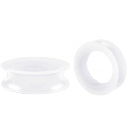 White Silicone Double Flared Ear Plugs - Sold as a Pair I-1 1/2 inch 38mm $10.44 Body Jewelry