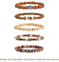 Wrap Bracelets Men Women, Hemp Cords Wood Beads Ethnic Tribal Bracelets, Leather Wristbands Elephant $7.94 Bracelets