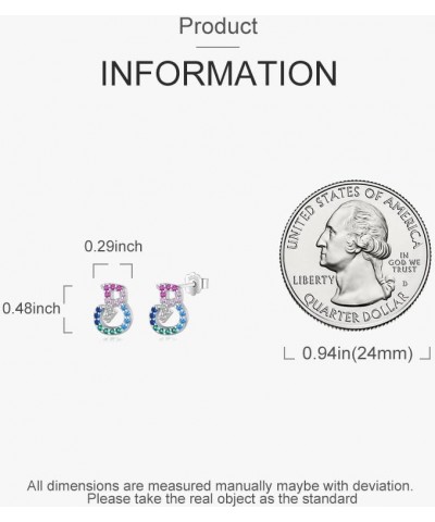 26 Initial Earrings for Girls Women Hypoallergenic S925 Sterling Silver Cubic Zirconia Stud Earrings Fashion Stud Earrings fo...