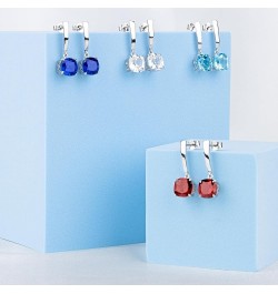 3 CT Birthstone Earrings for Women Drop Dangle – 925 Sterling Silver Gemstone Earrings – 8 mm Dangling Stone with Push Back H...