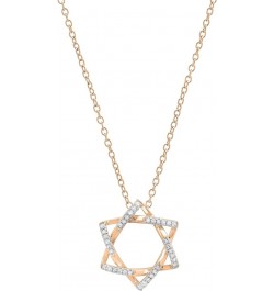 0.10 Carat (ctw) Round White Diamond Ladies Star of David Pendant 1/10 CT, Available in 10K/14K/18K Gold & 925 Sterling Silve...