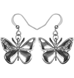 DALANE Enamel Alloy Rhinestone Butterfly Earrings Dangle Summer Spring Insects Jewelry for Women Girls Accessories Purple $9....