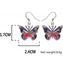 DALANE Enamel Alloy Rhinestone Butterfly Earrings Dangle Summer Spring Insects Jewelry for Women Girls Accessories Purple $9....