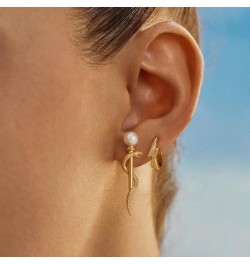 Women Snake Earrings Gold Stud Serpent 14K Gold Filled Small Simple Hypoallergenic Everyday Jewelry Wrapped Around Crutch Pea...