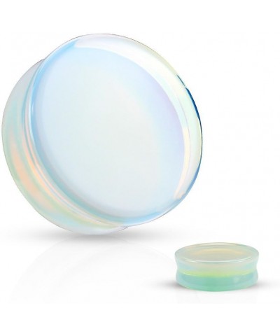 8G-1" Opalite Semi Precious Stone Solid Saddle Fit Plug Earrings (Sold as Pair) 25mm (1") $8.39 Body Jewelry