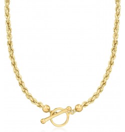 18kt Gold Over Sterling Rope-Chain Toggle Necklace. 18 inches $60.48 Necklaces