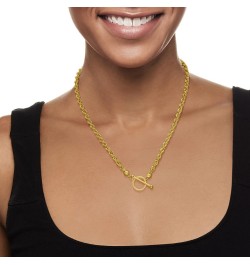 18kt Gold Over Sterling Rope-Chain Toggle Necklace. 18 inches $60.48 Necklaces