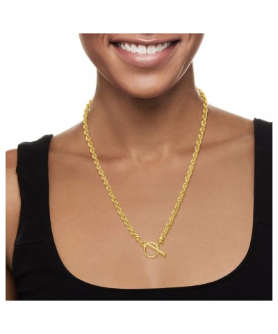 18kt Gold Over Sterling Rope-Chain Toggle Necklace. 18 inches $60.48 Necklaces