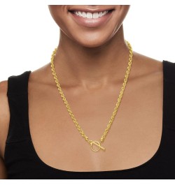 18kt Gold Over Sterling Rope-Chain Toggle Necklace. 18 inches $60.48 Necklaces