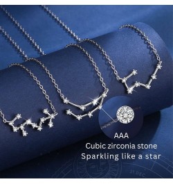 Coco Jewelry 925 Sterling Silver CZ Astrology 12 Constellation Horoscope Sign Astrology Zodiac Star Necklace Birthday Gifts f...