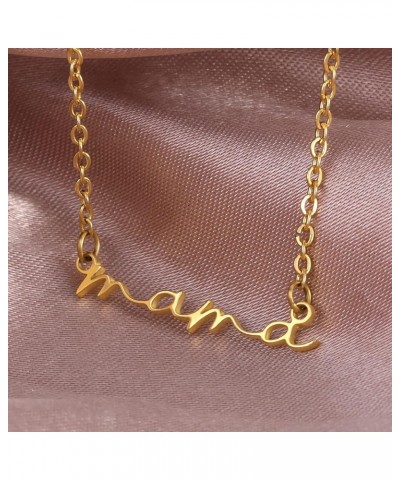 18K Gold Plated Stainless Steel Dainty Simple Design Mama Nana Letter Necklace For Women Mother's Day Anniversary Jewellery G...