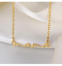 18K Gold Plated Stainless Steel Dainty Simple Design Mama Nana Letter Necklace For Women Mother's Day Anniversary Jewellery G...