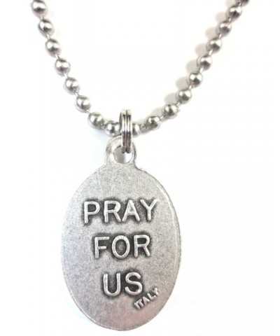 Silver Tone St Blaise Medal Pendant Necklace 24 inch Ball Chain Gift Box & Prayer Card $11.37 Necklaces