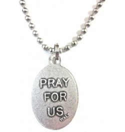 Silver Tone St Blaise Medal Pendant Necklace 24 inch Ball Chain Gift Box & Prayer Card $11.37 Necklaces