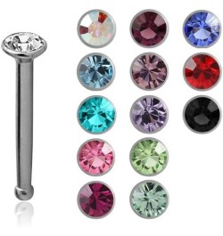 316L Surgical Steel Nose Bone Stud Ring Tiny Micro Small 1mm Stone Choose Your Color 20G Light Purple $8.50 Body Jewelry