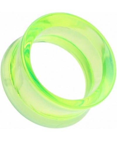 Basic Acrylic Double Flared Ear Gauge WildKlass Tunnel Plug (Sold as Pairs) 2 GA Green $9.68 Body Jewelry