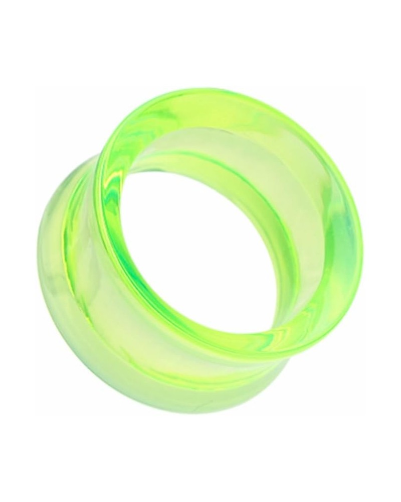 Basic Acrylic Double Flared Ear Gauge WildKlass Tunnel Plug (Sold as Pairs) 2 GA Green $9.68 Body Jewelry