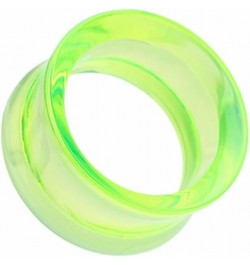 Basic Acrylic Double Flared Ear Gauge WildKlass Tunnel Plug (Sold as Pairs) 2 GA Green $9.68 Body Jewelry