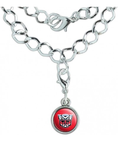 Transformers Autobot Symbol Retro Silver Plated Bracelet with Antiqued Charm Chrome $9.85 Bracelets