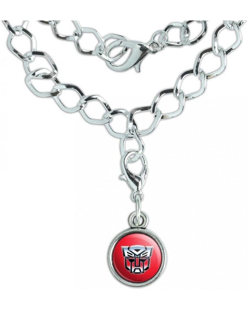 Transformers Autobot Symbol Retro Silver Plated Bracelet with Antiqued Charm Chrome $9.85 Bracelets