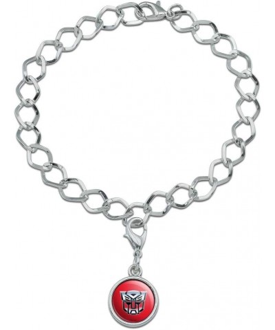 Transformers Autobot Symbol Retro Silver Plated Bracelet with Antiqued Charm Chrome $9.85 Bracelets