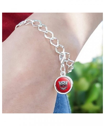 Transformers Autobot Symbol Retro Silver Plated Bracelet with Antiqued Charm Chrome $9.85 Bracelets