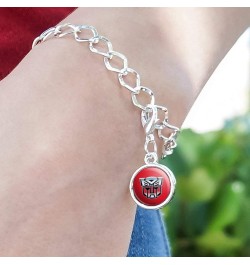 Transformers Autobot Symbol Retro Silver Plated Bracelet with Antiqued Charm Chrome $9.85 Bracelets