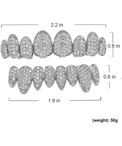 Gold Grillz Iced Out CZ Diamond Top & Bottom Set Grill 24K Gold Plated Macro Pave Teeth Grills - Extra Molding Bars Included ...