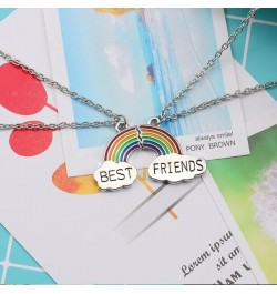 925 Sterling Silver Best Friendship Necklace for Two - Hearts BFF Matching Best Friend Necklaces Couples Matching Jewelry Fri...