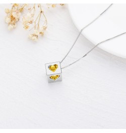 July Birthday Gifts - 925 Sterling Silver Birthstone Necklace for Women Daughter, Birthday Gifts for Women Girls 11-Nov-Citri...