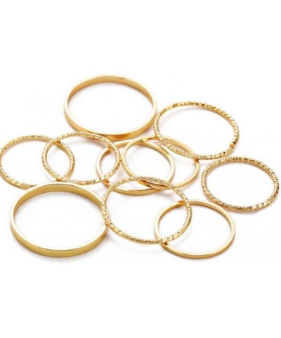 14k Gold Rings Set for Women, 10pcs Minimalist Gold Rings Wedding Band Set Engagement Band Stackable $10.79 Rings