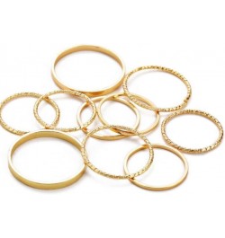 14k Gold Rings Set for Women, 10pcs Minimalist Gold Rings Wedding Band Set Engagement Band Stackable $10.79 Rings