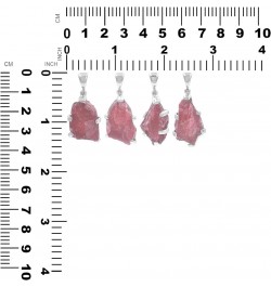 Rough Gemstone Sterling Silver Pendants - Medium Rhodonite $39.48 Necklaces