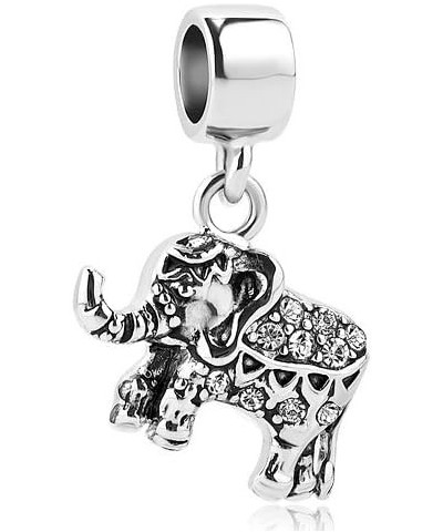 Lucky Elephant Owl Bulldog Sea Turtle Bee Cat Koala Charms Cute Animal Dangle Charm Beads Compatible with Pandora Charms Brac...