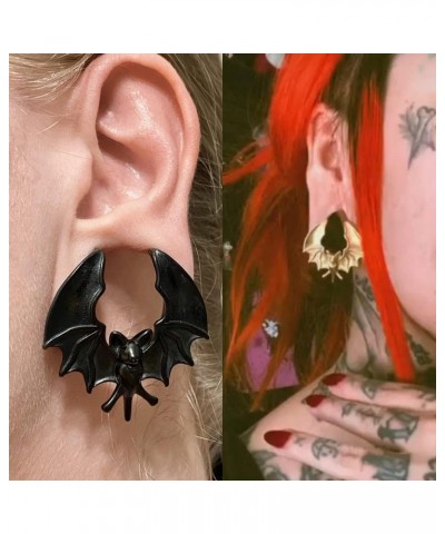 2PCS Ear Gauges Cool Bat Saddle Ear Plugs Tunnels 316 Stainless Steel Hypoallergenic Earrings Gauges for Ears Expander Body P...