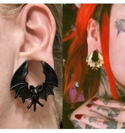 2PCS Ear Gauges Cool Bat Saddle Ear Plugs Tunnels 316 Stainless Steel Hypoallergenic Earrings Gauges for Ears Expander Body P...